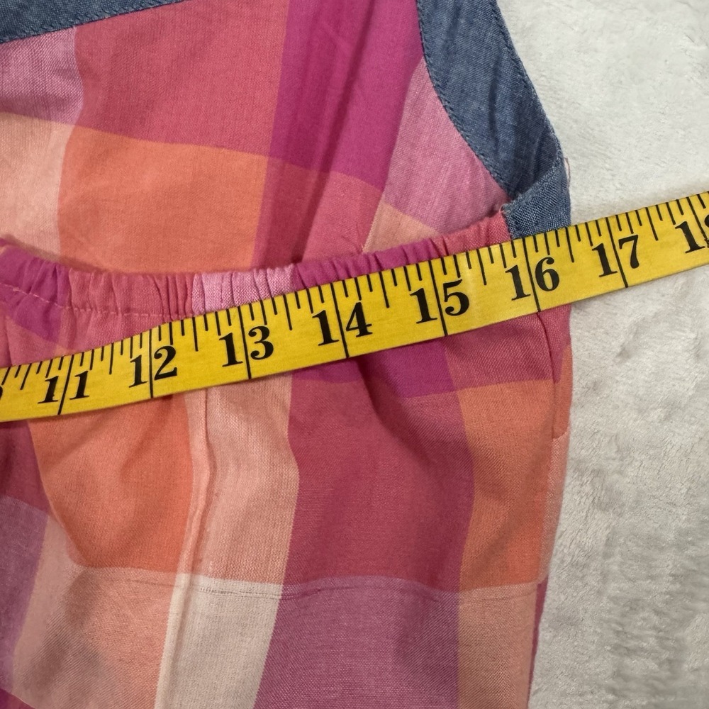 NWT Y2K Plaid Chambray Halter Dress Size S Pink Gingham Sundress Preppy Vintage - Picture 12 of 16